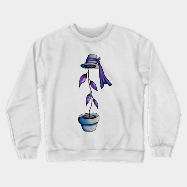 plant in the hat Crewneck Sweatshirt by nikiblacud